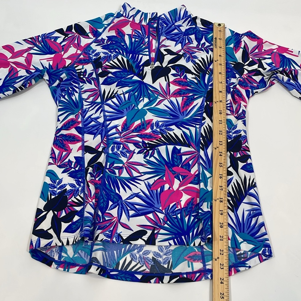 Coolibar Rash Guard size M Floral UPF 50 UV Protection EUC - Picture 8 of 9
